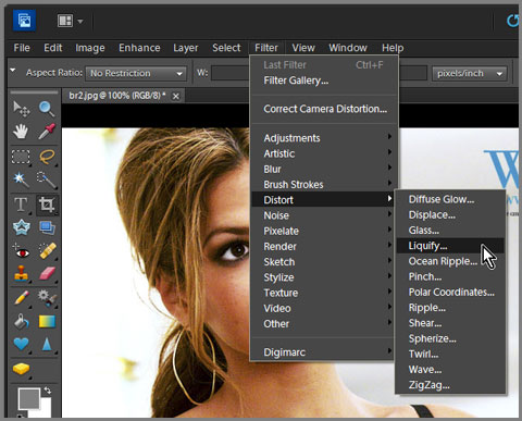photoshop liquify tool tutorial